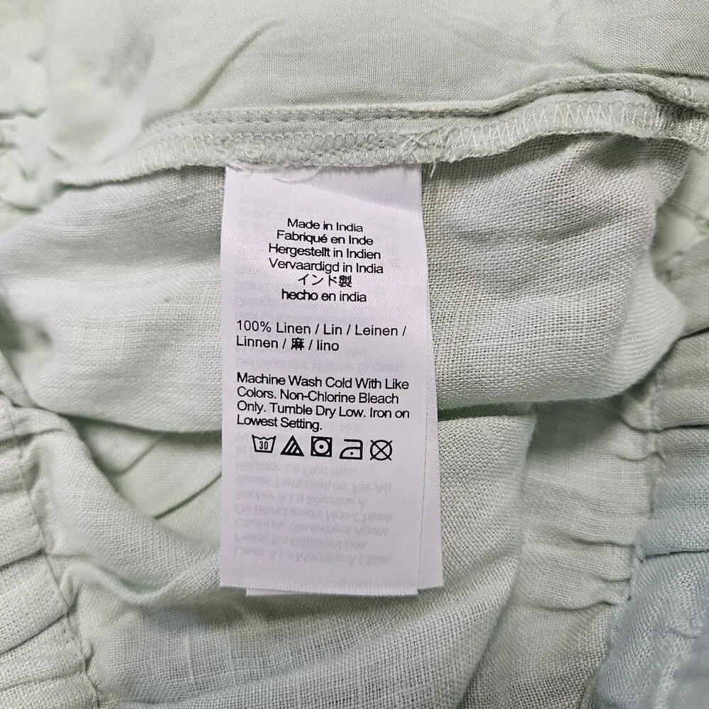 J. Crew Tropez Shorts In Linen Sheer Mint Light Green Women's Small Resortwear